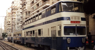 خروج ترام الرمل بالإسكندرية عن القضبان
