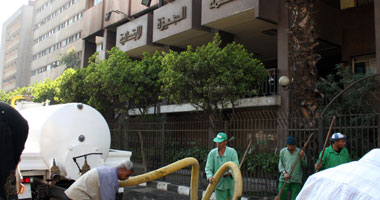 حريق يلتهم مجمع محاكم الجيزة
