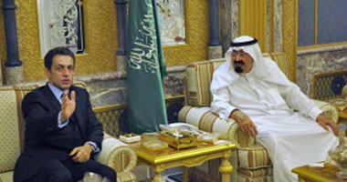 ساركوزى يصل للسعودية لإجراء مباحثات مع عبد الله 