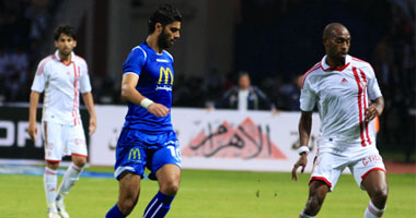 رئيس الزمالك يحتفل مع اللاعبين بالفوز على سموحة فى غرفة الملابس