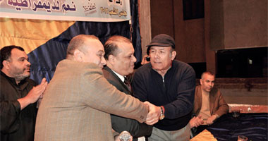 الفنان أحمد ماهر فى مؤتمر حزب السلام الديمقراطى بالغربية