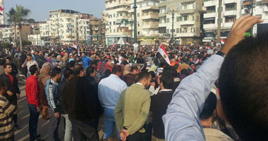 احتفالات مدينة طنطا بالثورة تبدأ بعزف الموسيقى العسكرية