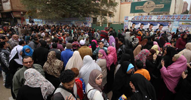 زحام شديد فى لجنة "توفيق الحكيم" بميت عقبة