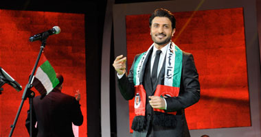 بالصور.. ماجد المهندس يرتدى علم الإمارات فى احتفالات اليوم الوطنى
