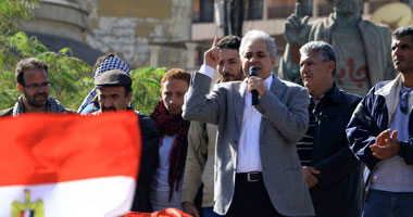 "صباحى" يلقى كلمة بميدان التحرير عقب خطبة الجمعة