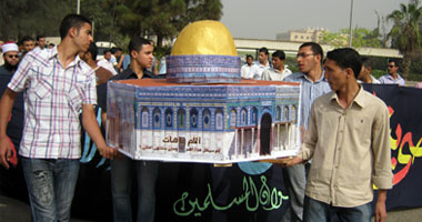 بالصور.. مظاهرة طلاب "الأزهر" نصرة لـ"الأقصى"