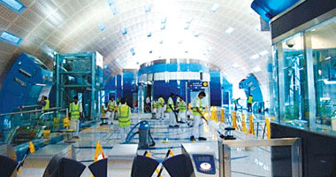 محطة مترو على الطراز المائى بدبى