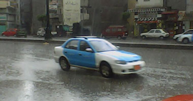 تساقط أمطار غزيرة على دمياط
