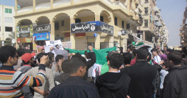 مسيرة احتجاجية للسوريين فى شوارع دمياط الجديدة