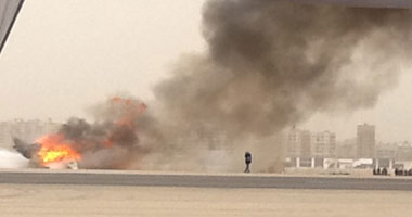 مطار الغردقة يجرى تجرية سيناريو حريق طائرة