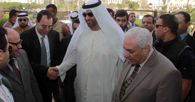 وزير الدولة الإماراتى يصل جامعة الأزهر ويلتقى أسامة العبد 