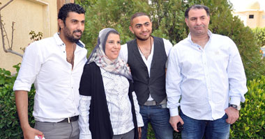 تامر حسنى ونجوم الفن مع الأيتام وأسر الشهداء فى "طيبة الدولية"