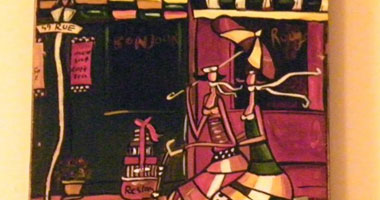 "دربكة" رسم كاريكاتيرى على غطاء البيبسى والأدوات المنزلية 