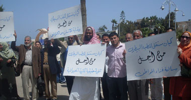 وقفة احتجاجية لعشرات البيطريين بقنا للمطالبة بتحسين أوضاعهم