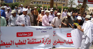 مسيرة لـ"الأطباء البيطريين" تصل "الوزراء" لتطبيق الكادر