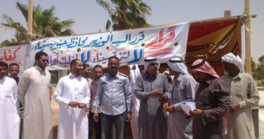 احتجاجات لأهالى جنوب سيناء للمطالبة بتملك الأراضى وإقالة المستشار القضائى