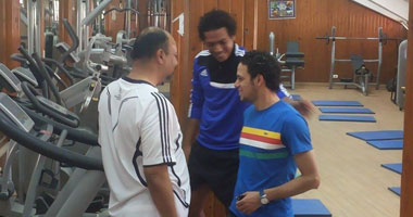 إبراهيم صلاح يظهر لأول مرة فى مران الزمالك