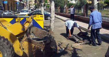 حملة مكبرة لإزالة الإشغالات من طريق دمياط الشعراء