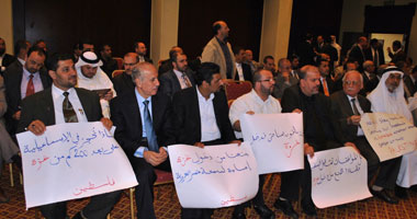 بالصور.. مؤتمر صحفى بالإسماعيلية للوفد الممنوع من العبور إلى غزة