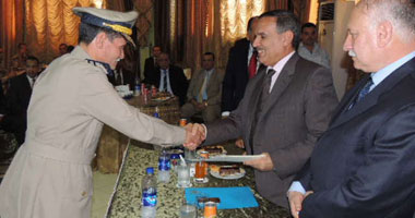 تكريم عدد من الضباط والجنود المتميزين بكفر الشيخ