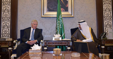 ولى العهد السعودى يستقبل وزير الدفاع الأمريكى تشاك هيجل