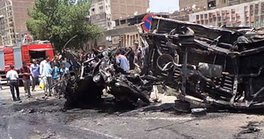 مصرع 5 أشخاص و إصابة 7 فى تصادم 11 سيارة على دائرى زهراء مصر القديمة