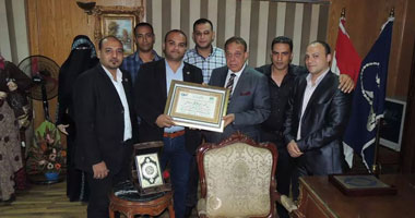 شباب الوفد يهنئون مدير أمن دمياط بالعيد القومى للمحافظة