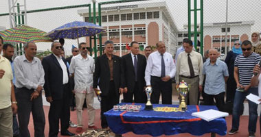 بالصور.. افتتاح الملعب الثلاثى الجديد بجامعة قناة السويس