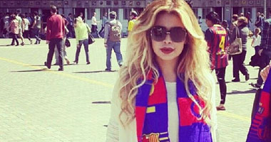 بالصور.. نوال الزغبى: أسعد لحظة فى حياتى دخولى ملعب "البرشا"