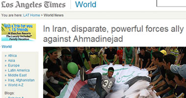 لوس أنجلوس تايمز: الإصلاحيون والمحافظون يتحدون ضد نجاد