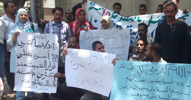 وقفة احتجاجية للعاملين المؤقتين بالحدائق المتخصصة أمام مجلس الوزراء