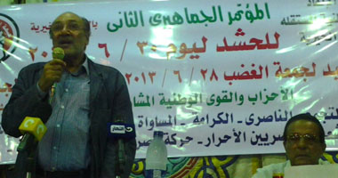 "هجرس" خلال مؤتمر القناطر: مرسى فقد شرعيته بقوة الشعب 