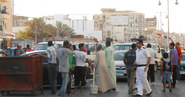 احتجاجات مؤيدة لمرسى بمدينتى الحمام والضبعة وقطع الطرق الدولى