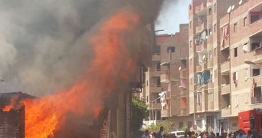 النيران تلتهم 3 محلات فى الحى السادس بأكتوبر