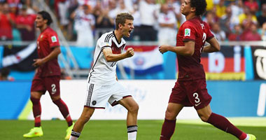 مولر يتقدم لألمانيا أمام البرازيل فى الدقيقة 11