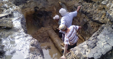 تركيب خط تبادلى جديد بمحطة صرف صحى العريش