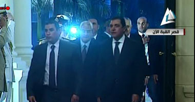 وصول عدلى منصور إلى قصر القبة لحضور حفل تنصيب السيسى رئيسا