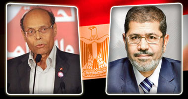 ربيعا مصر وتونس يلتقيان على أرض القاهرة بعد ثورة الياسمين واللوتس..مرسى والمرزوقى يتبادلان وجهات النظر حول قيادة المرحلة الصعبة للبلدين.. لجان مشتركة للتعاون الاقتصادى وتبادل الخبرات ملفات مطروحة