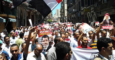 مسيرة لمؤيدى المعزول بشوارع الإسكندرية للمطالبة بعودته للحكم