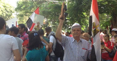 مسيرة حاشدة للقوى السياسية ببرج العرب ضد العنف والإرهاب