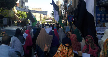 عناصر الإخوان بأكتوبر يفضون مسيرتهم فى الحى الخامس