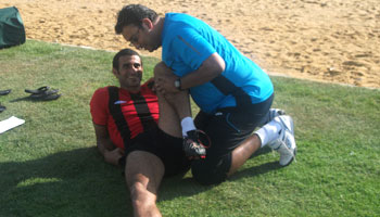 رامى عادل يحرز هدف التعادل للمقاولون أمام سموحة