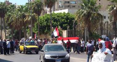 مسيرة القائد إبراهيم تصل المنطقة الشمالية للمشاركة فى المظاهرات 