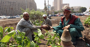 بدء أعمال تجميل ميدان التحرير