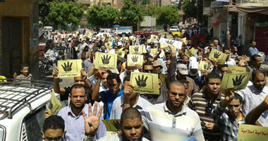 مسيرة للإخوان بسيدى سالم للمطالبة بالإفراج عن المحبوسين