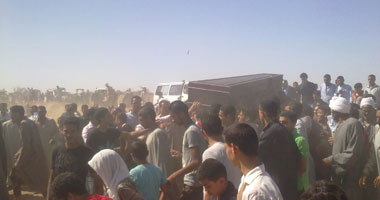 تشييع جنازة قتلى مذبحة دير أبو حنس بالمنيا