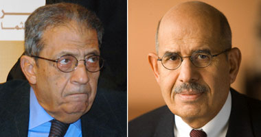 عمرو موسى يغادر المطار سريعاً قبل وصول البرادعى
