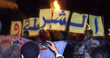 محافظ الوادى الجديد ينضم لمسيرة تأييد للشرطة بالخارجة