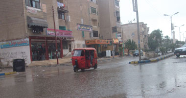 أمطار غزيرة بالإسماعيلية وشمال سيناء