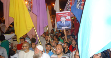 مسيرات حاشدة فى قرى المنيا احتفالا بفوز مرسى بالرئاسة